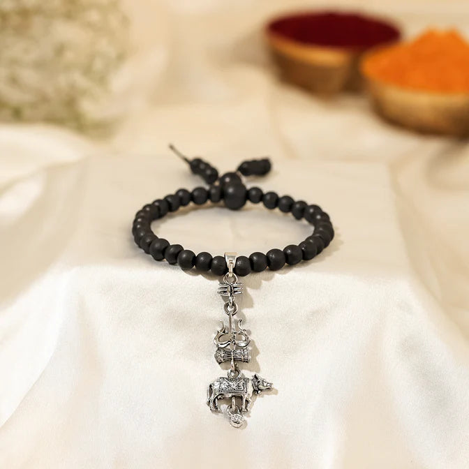 Tirth Shiv Trishul Nandi Karungali Bracelet