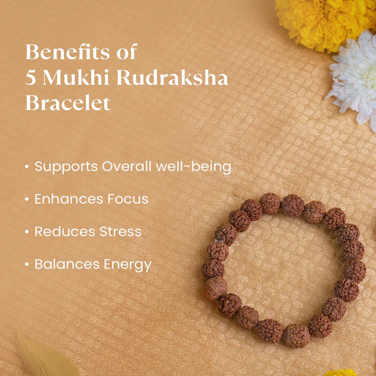 Tirth 5 Mukhi Rudraksha Bracelet