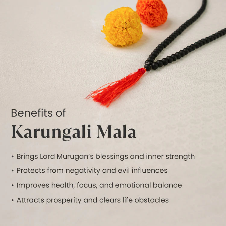 Tirth Karungali Mala 6mm for Kids (108+1) – Govt. Certified
