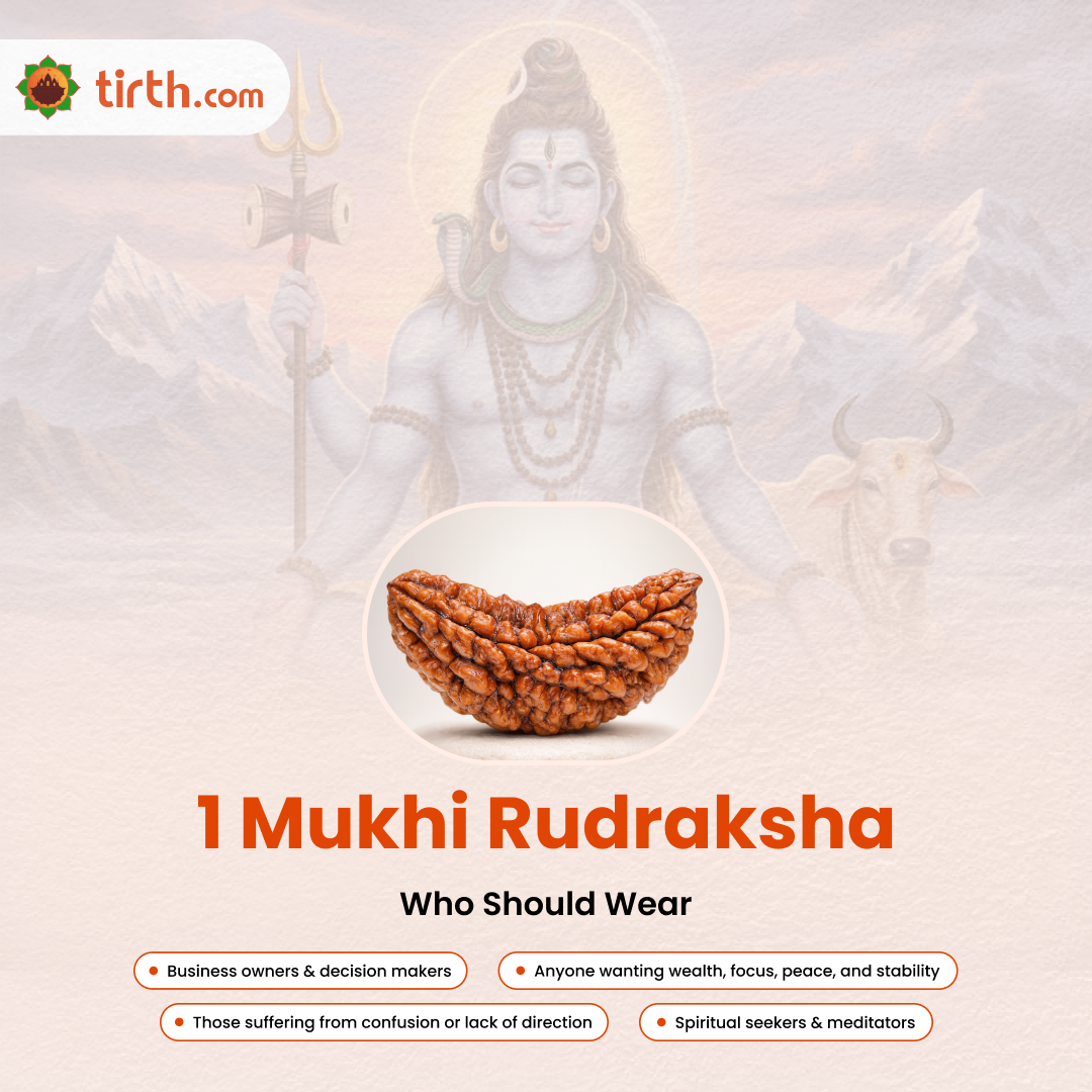 Tirth 1 Mukhi Rudraksha – Divine Ek Mukhi Power Bead for Spiritual Awakening