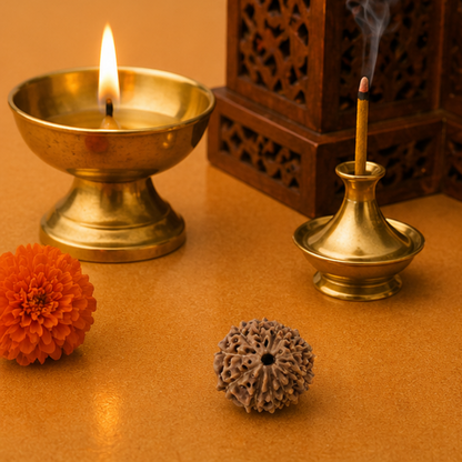 Original 11 Mukhi Rudraksha Java – Hanuman Strength & Courage Bead (Without Cap / Golden Cap / White Cap)