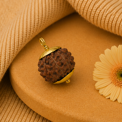 Original 12 Mukhi Rudraksha Java – Surya Authority & Radiance Bead (Without Cap / Golden Cap / White Cap)