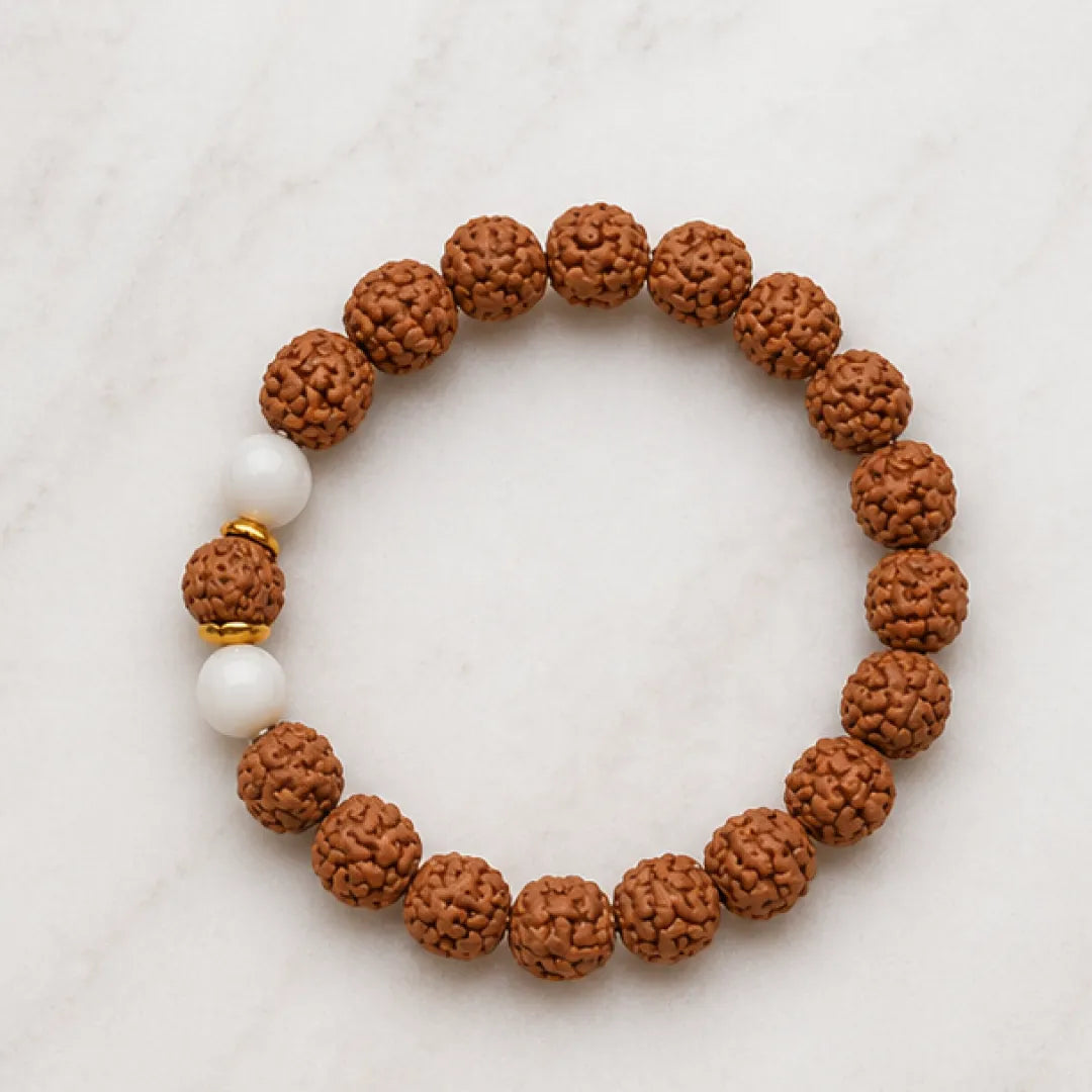 12 Mukhi Rudraksha Bracelet (Java 1 Bead) – Natural 12 Face Rudraksha Wrist Bracelet for Leadership, Confidence & Solar Energy