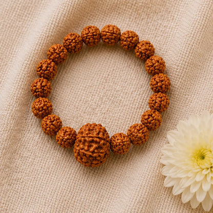 13 Mukhi Rudraksha Bracelet (Java 1 Bead) – Natural 13 Face Rudraksha Wrist Bracelet for Attraction, Confidence & Creative Energy