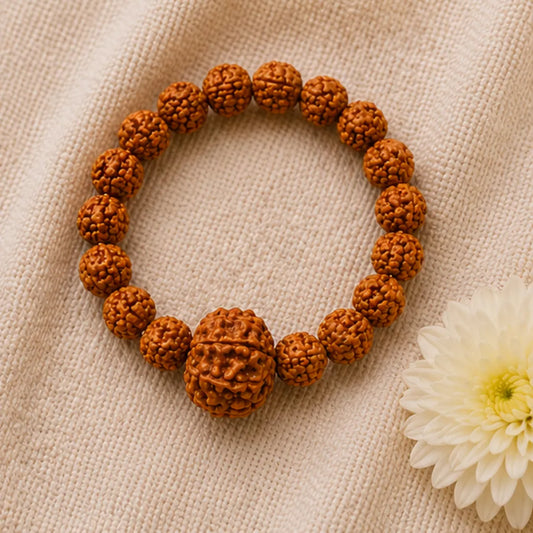 13 Mukhi Rudraksha Bracelet (Java 1 Bead) – Natural 13 Face Rudraksha Wrist Bracelet for Attraction, Confidence & Creative Energy