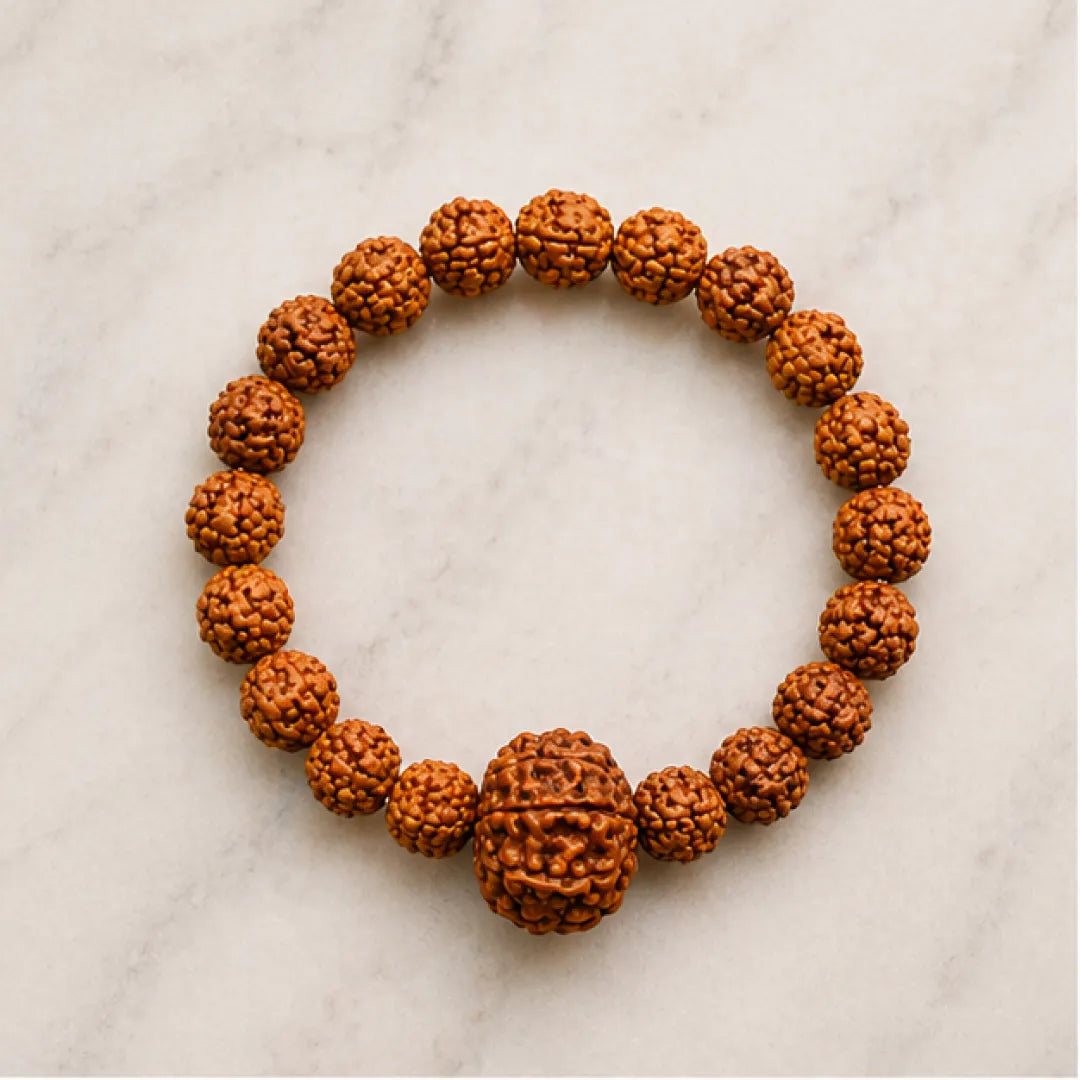 13 Mukhi Rudraksha Bracelet (Java 1 Bead) – Natural 13 Face Rudraksha Wrist Bracelet for Attraction, Confidence & Creative Energy