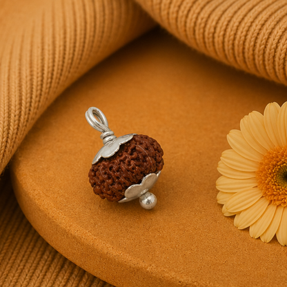 Original 14 Mukhi Rudraksha Java – Devmani Intuition & Divine Protection Bead (Without Cap / Golden Cap / White Cap)