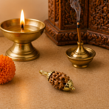 Original 2 Mukhi Rudraksha Himalayan – Divine Harmony Bead (Without Cap / Golden Cap / White Cap)