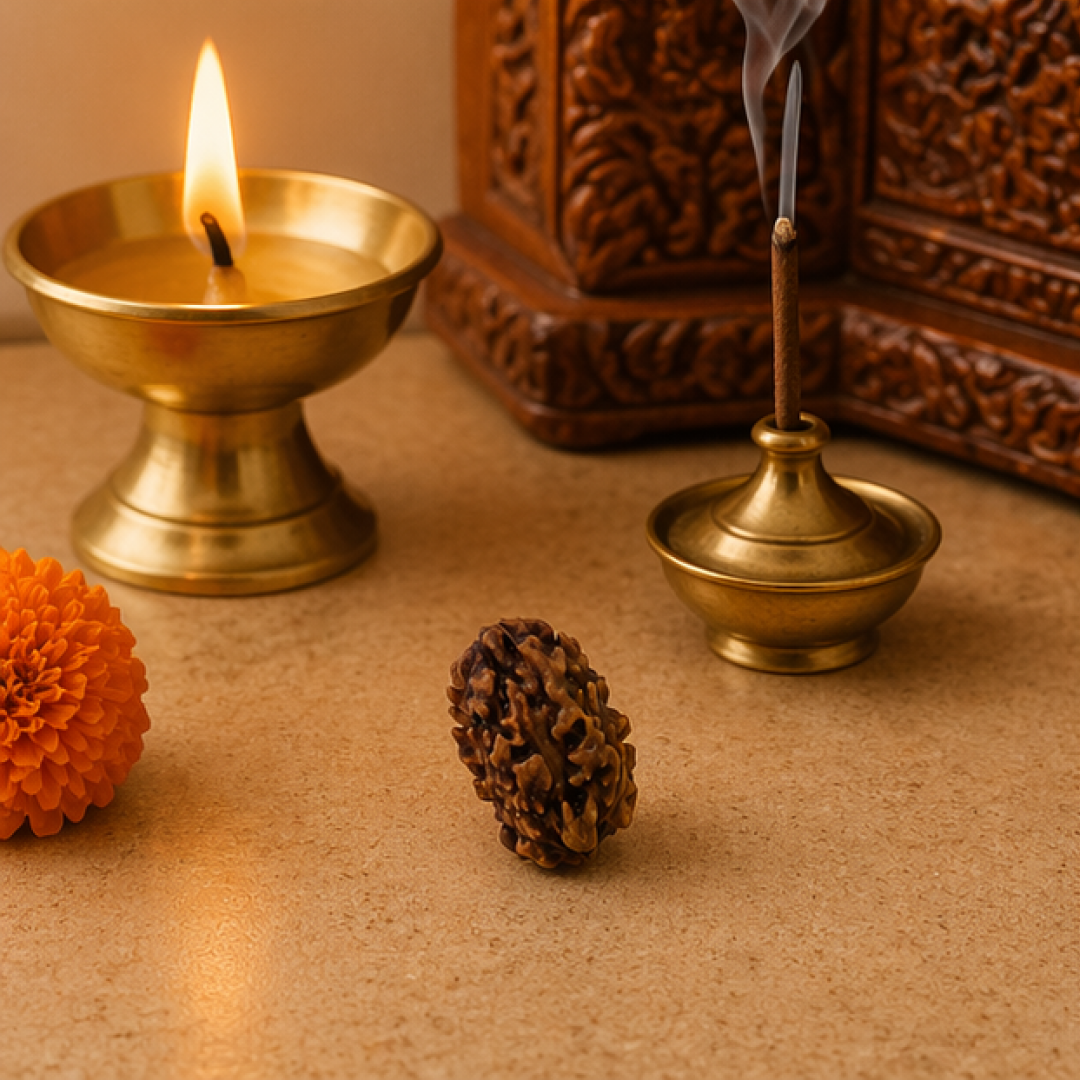 Original 2 Mukhi Rudraksha Himalayan – Divine Harmony Bead (Without Cap / Golden Cap / White Cap)