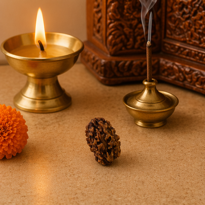Original 2 Mukhi Rudraksha Himalayan – Divine Harmony Bead (Without Cap / Golden Cap / White Cap)