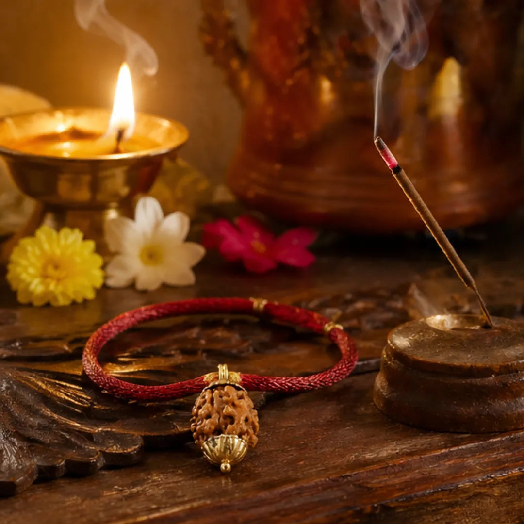 2 Mukhi Rudraksha Mala (Java) – Natural Do Mukhi Rudraksha Mala for Harmony, Relationships & Emotional Balance