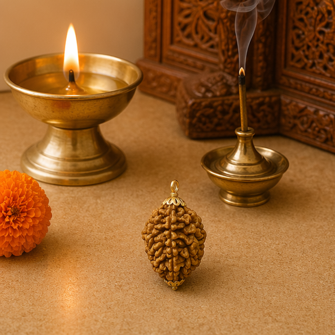 Original 2 Mukhi Rudraksha South Indian – Sacred Harmony Bead (Without Cap / Golden Cap / White Cap)