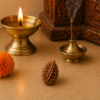 Original 2 Mukhi Rudraksha South Indian – Sacred Harmony Bead (Without Cap / Golden Cap / White Cap)