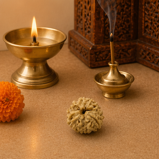 Original 3 Mukhi Rudraksha Himalayan – Agni Shakti Transformation Bead (Without Cap / Golden Cap / White Cap)