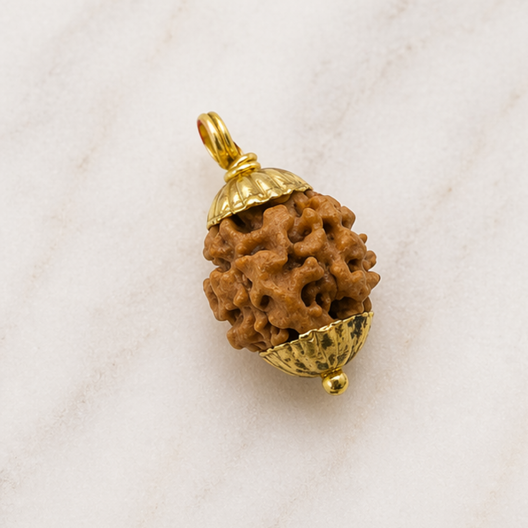 Original 3 Mukhi Rudraksha Himalayan – Agni Shakti Transformation Bead (Without Cap / Golden Cap / White Cap)