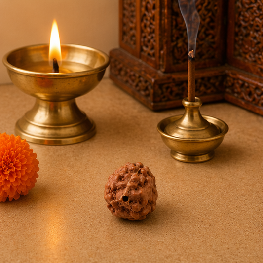 Original 3 Mukhi Rudraksha Java Without Cap – Agni Shakti Bead for Confidence & Karmic Cleansing