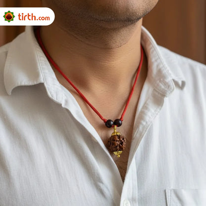 3 Mukhi Rudraksha Mala (Java) – Natural Teen Mukhi Rudraksha Mala for Confidence, Energy & Emotional Release