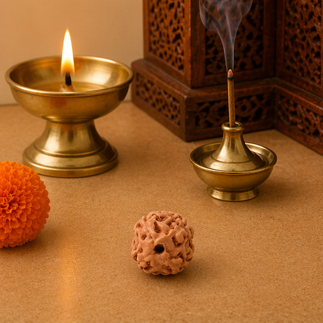 Original 4 Mukhi Rudraksha Java Without Cap – Knowledge & Creativity Bead