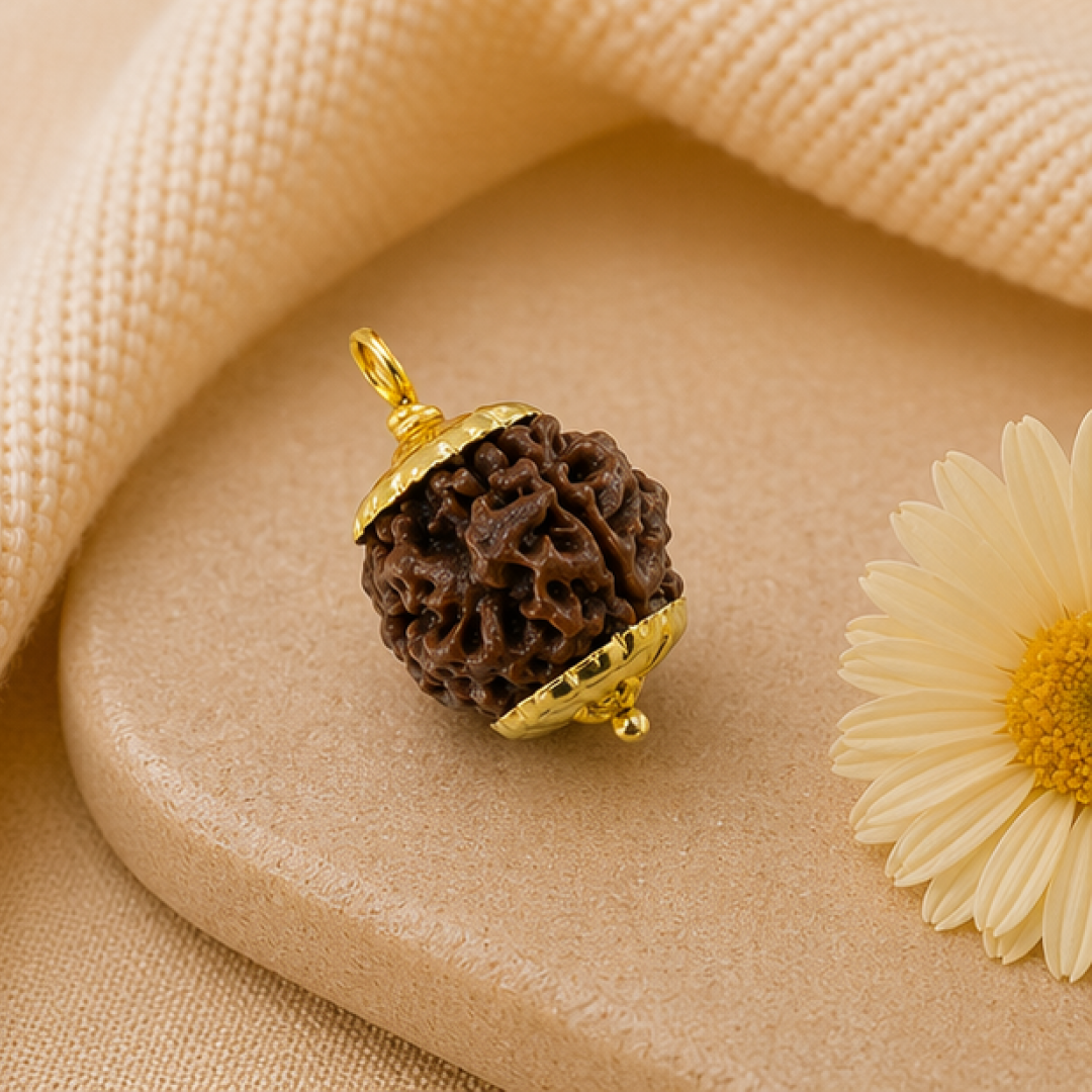 Original 4 Mukhi Rudraksha Nepali – Knowledge & Intellect Bead (Without Cap / Golden Cap / White Cap)