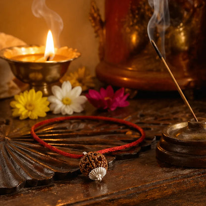 4 Mukhi Rudraksha Mala (Java) – Natural Chaar Mukhi Rudraksha Mala for Knowledge, Communication & Mental Clarity