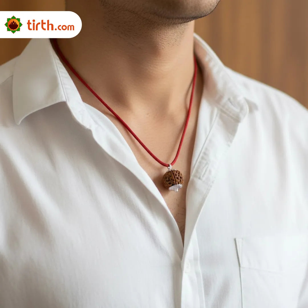 4 Mukhi Rudraksha Mala (Java) – Natural Chaar Mukhi Rudraksha Mala for Knowledge, Communication & Mental Clarity