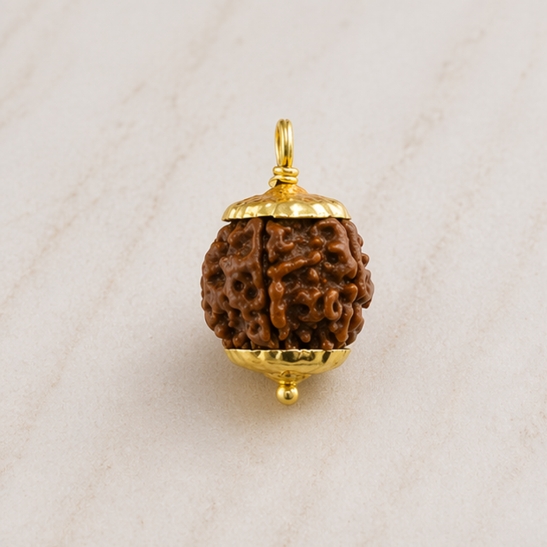 Original 5 Mukhi Rudraksha Nepali – Kalagni Rudra Protection & Peace Bead (Without Cap / Golden Cap / White Cap)