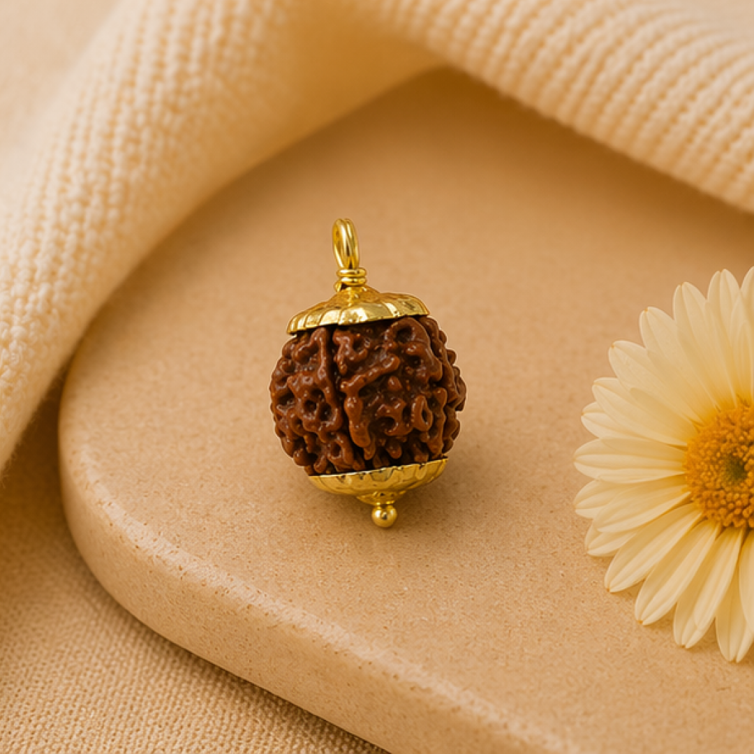 Original 5 Mukhi Rudraksha Nepali – Kalagni Rudra Protection & Peace Bead (Without Cap / Golden Cap / White Cap)