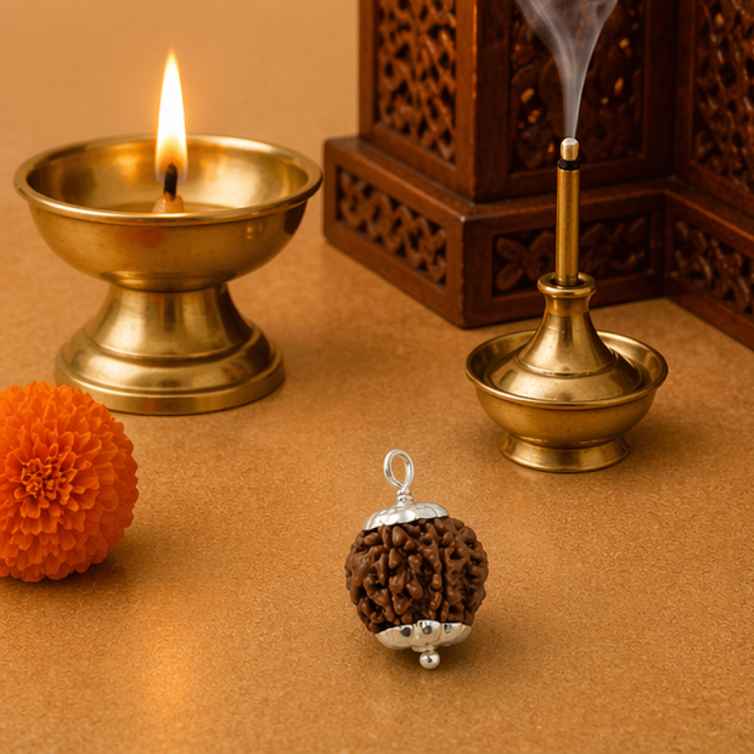 Original 5 Mukhi Rudraksha Nepali – Kalagni Rudra Protection & Peace Bead (Without Cap / Golden Cap / White Cap)