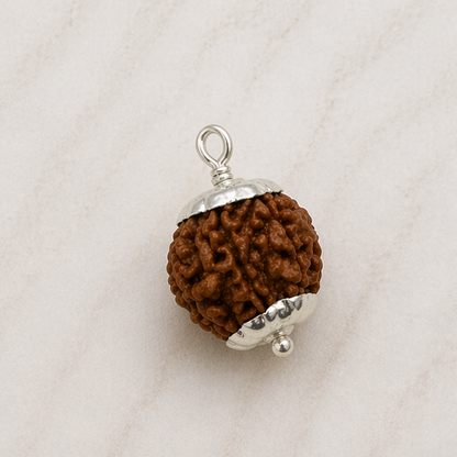 Original 6 Mukhi Rudraksha Nepali – Kartikeya Focus & Discipline Bead (Without Cap / Golden Cap / White Cap)