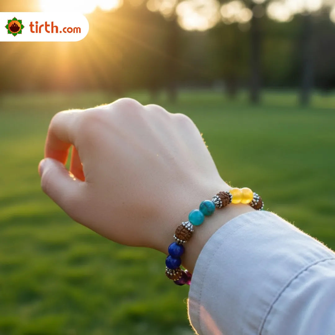 7 Chakra Stone Bracelet – Natural Seven Chakra Crystal Bracelet for Balance, Positivity & Spiritual Harmony