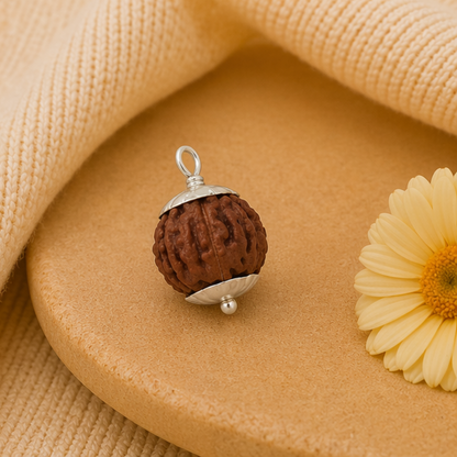Original 7 Mukhi Rudraksha Java – Mahalakshmi Prosperity Bead (Without Cap / Golden Cap / White Cap)