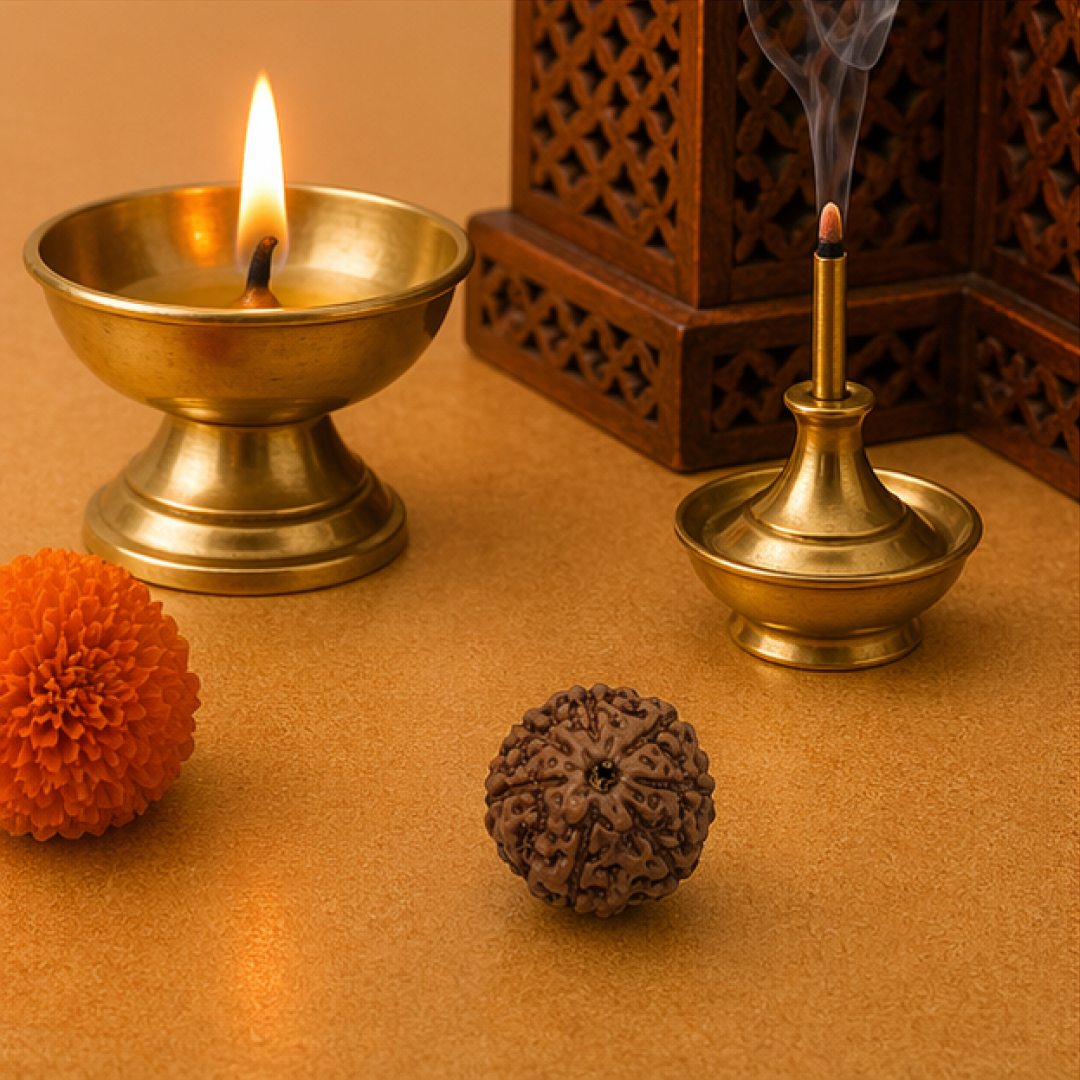 Original 7 Mukhi Rudraksha Java – Mahalakshmi Prosperity Bead (Without Cap / Golden Cap / White Cap)
