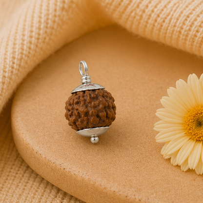 Original 7 Mukhi Rudraksha Nepali – Mahalakshmi Prosperity & Stability Bead (Without Cap / Golden Cap / White Cap)