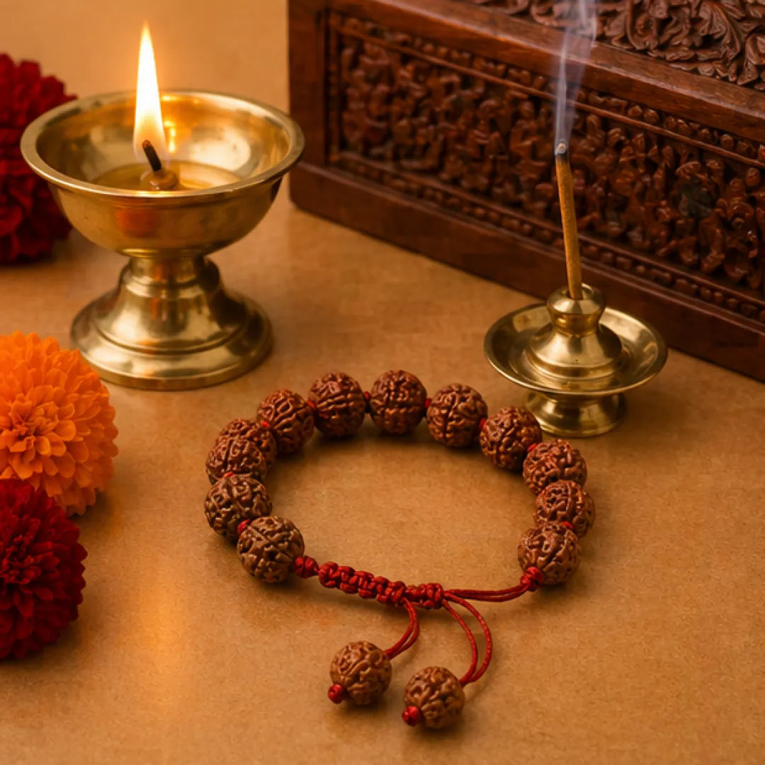 8 Mukhi Rudraksha Bracelet (All Beads Java) – Obstacle Removal Bracelet