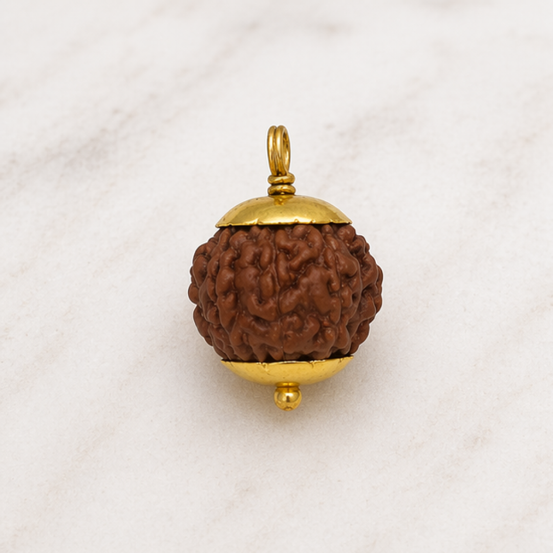 Original 9 Mukhi Rudraksha Java – Navdurga Shakti Energy Bead (Without Cap / Golden Cap / White Cap)