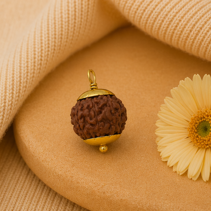 Original 9 Mukhi Rudraksha Java – Navdurga Shakti Energy Bead (Without Cap / Golden Cap / White Cap)