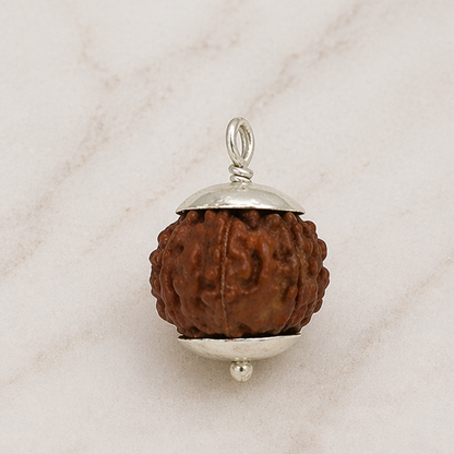 Original 9 Mukhi Rudraksha Java – Navdurga Shakti Energy Bead (Without Cap / Golden Cap / White Cap)