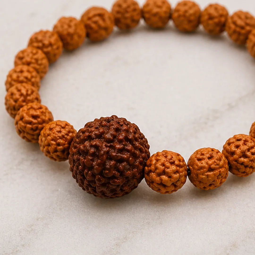 9 Mukhi Rudraksha Bracelet (All Beads Java) – Shakti Strength Bracelet