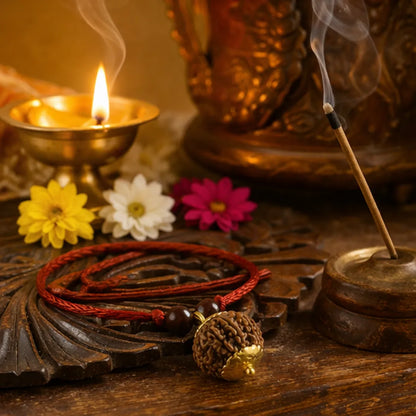 9 Mukhi Rudraksha Mala (Java) – Natural Nau Mukhi Rudraksha Mala for Courage, Protection & Spiritual Strength