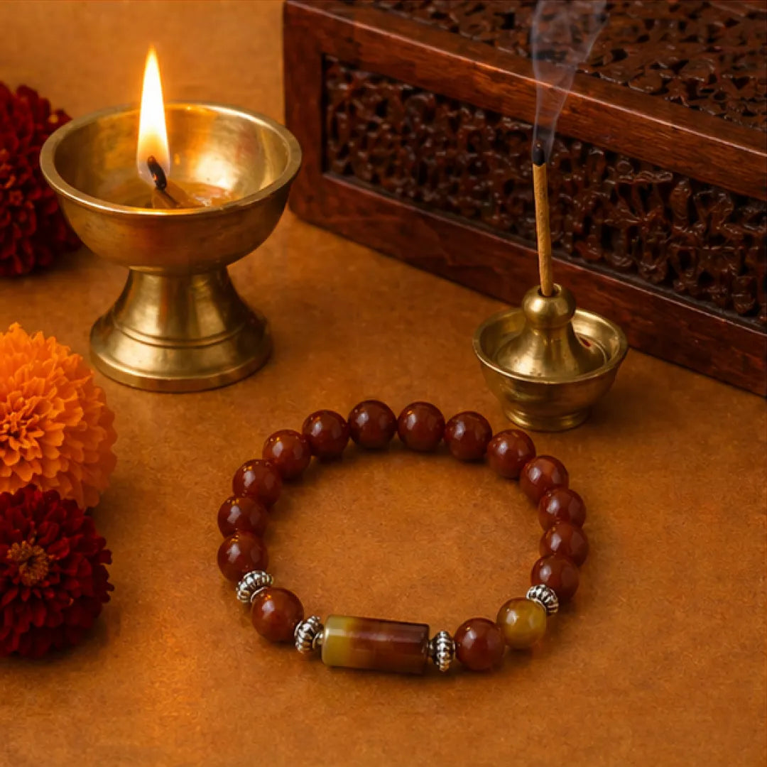 Aries Rashi Bracelet (Mesh Rashi) – Zodiac Astrology Bracelet for Mangal Strength & Confidence