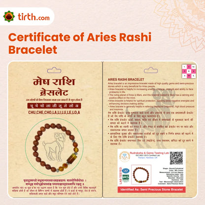 Aries Rashi Bracelet (Mesh Rashi) – Zodiac Astrology Bracelet for Mangal Strength & Confidence