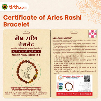 Aries Rashi Bracelet (Mesh Rashi) – Zodiac Astrology Bracelet for Mangal Strength & Confidence