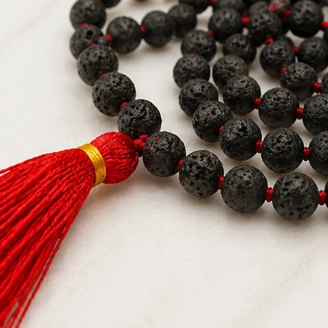 Black Rudraksha Mala (5mm, 6mm, 7mm, 8mm) – Natural Black Rudraksha Bead Mala for Protection, Grounding & Spiritual Discipline
