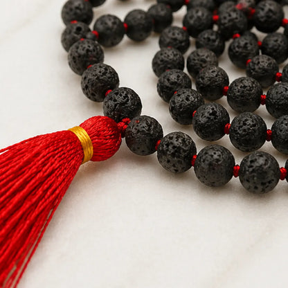 Black Rudraksha Mala (5mm, 6mm, 7mm, 8mm) – Natural Black Rudraksha Bead Mala for Protection, Grounding & Spiritual Discipline