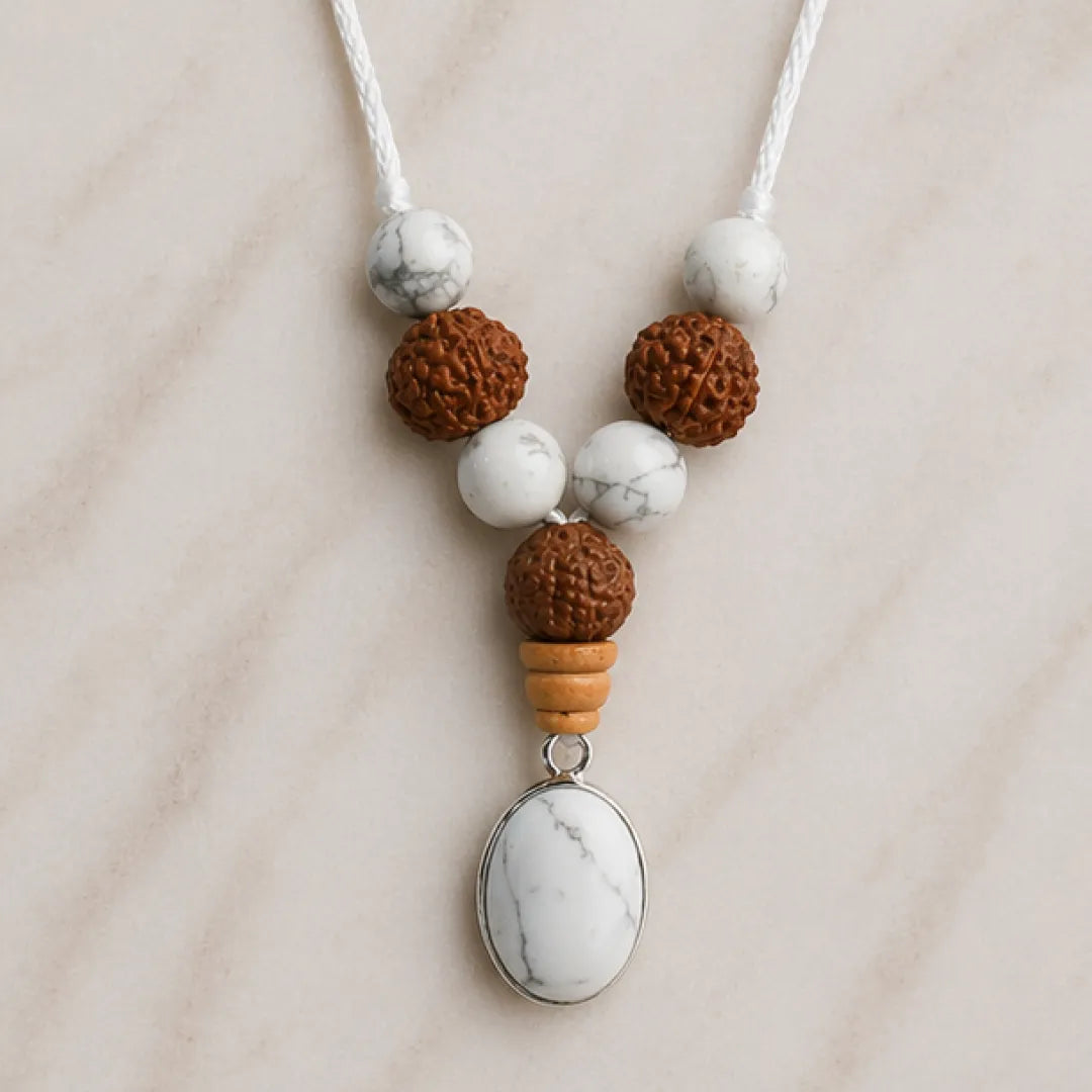 Cancer Rashi Kavach Mala – Karka Rashi Rudraksha Kavach Mala (Gauri Shankar & 11 Mukhi) for Emotional Balance, Harmony & Protection