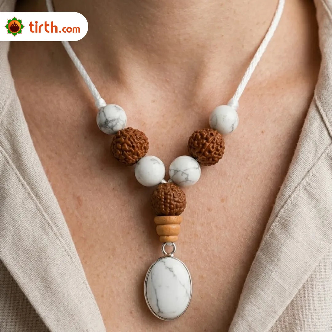 Cancer Rashi Kavach Mala – Karka Rashi Rudraksha Kavach Mala (Gauri Shankar & 11 Mukhi) for Emotional Balance, Harmony & Protection