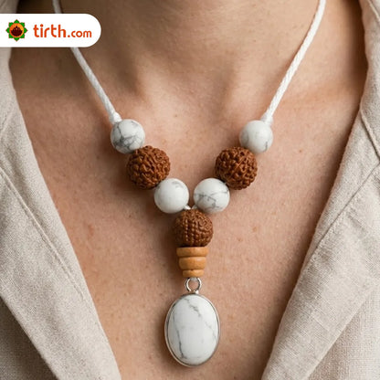 Cancer Rashi Kavach Mala – Karka Rashi Rudraksha Kavach Mala (Gauri Shankar & 11 Mukhi) for Emotional Balance, Harmony & Protection