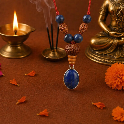Capricorn Rashi Kavach Mala – Makar Rashi Rudraksha Kavach Mala (9, 11, 14 Mukhi) for Discipline, Protection & Strong Decision-Making