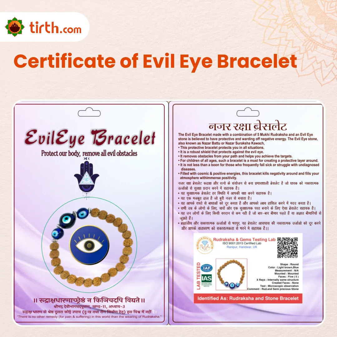 Evil Eye with Rudraksha Bracelet – Protection Bracelet