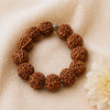 Ganesh Rudraksha Bracelet (Nepali 1 Bead) – Natural Ganesh Face Rudraksha Wrist Bracelet for Obstacle Removal & Wisdom
